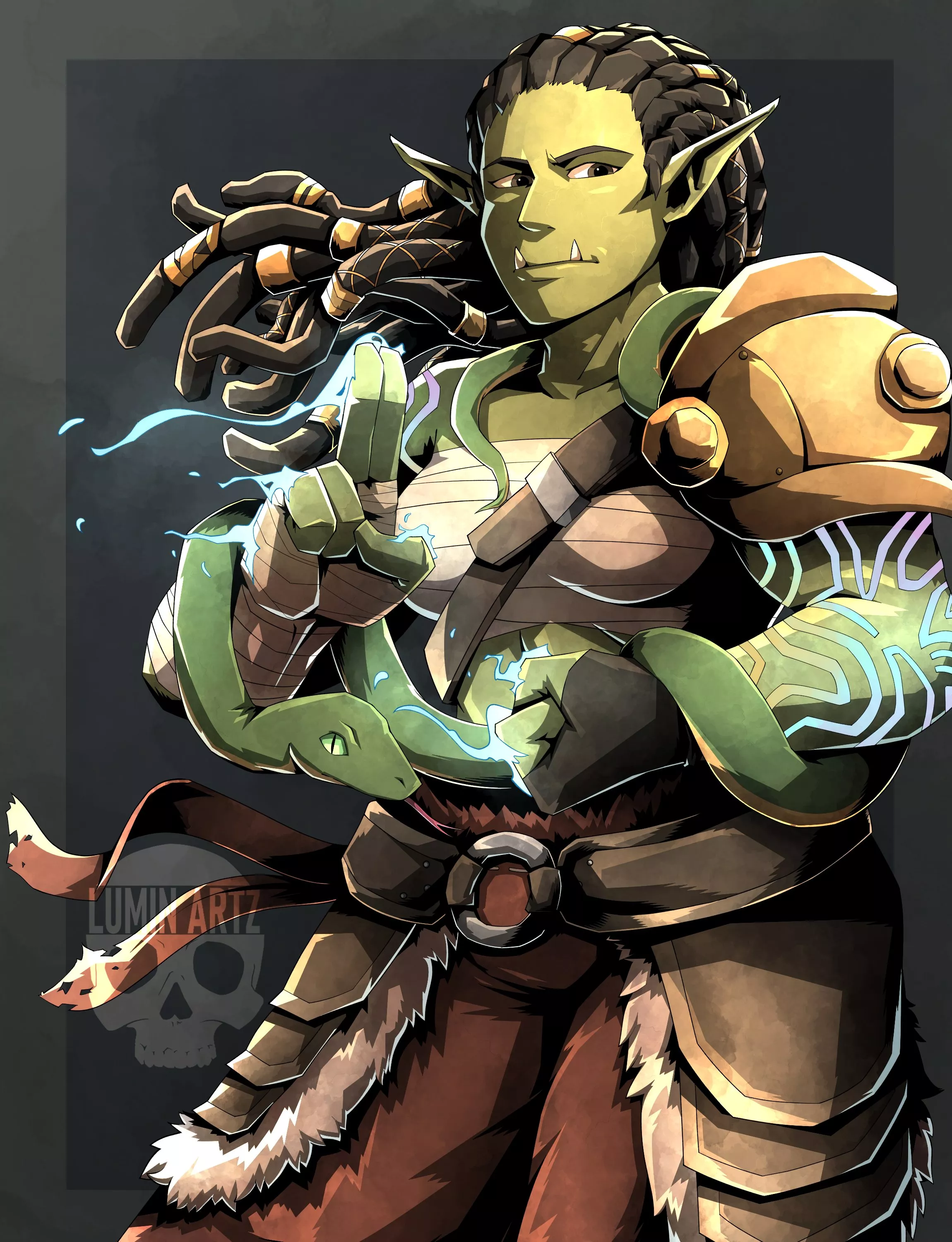 Big Orc lady, by @lumin_artz