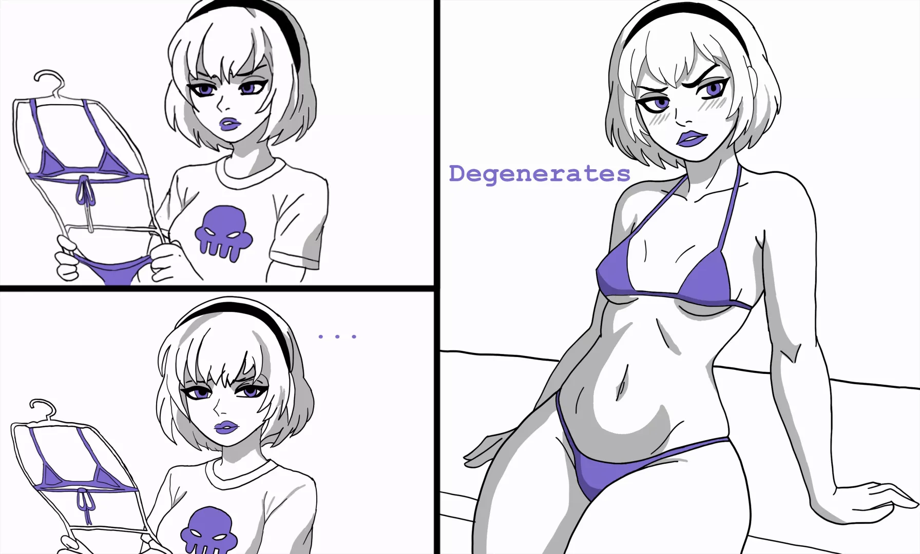 Bikini hanger meme starring Rose