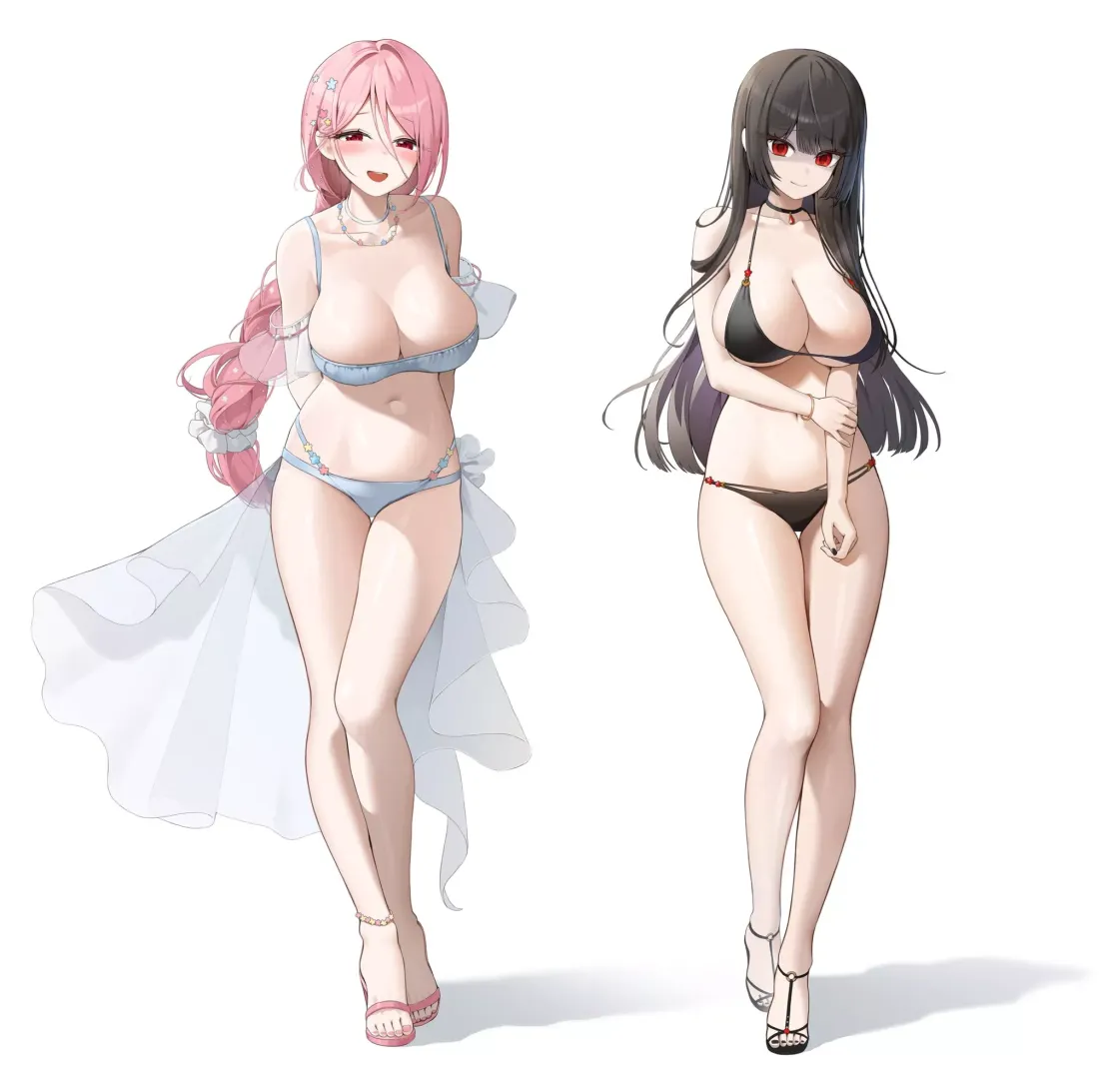 bikini+highheel girls (by jeon-eo konoshiro)