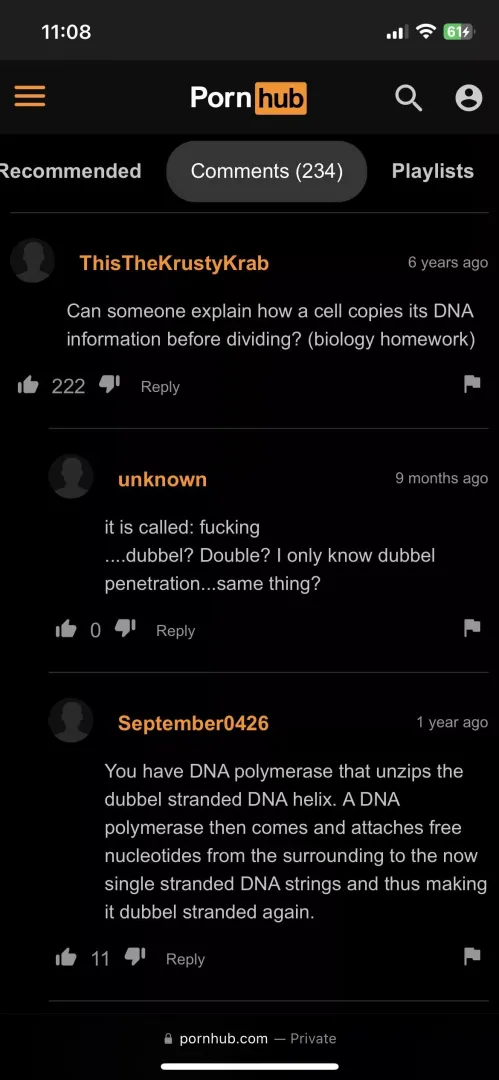 Biology homework
