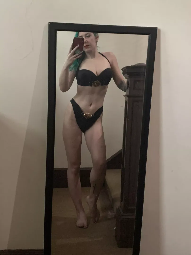 Black and gold bikini