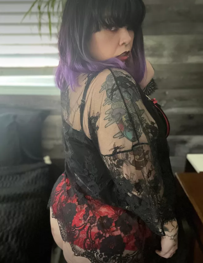 Black and Red Lace