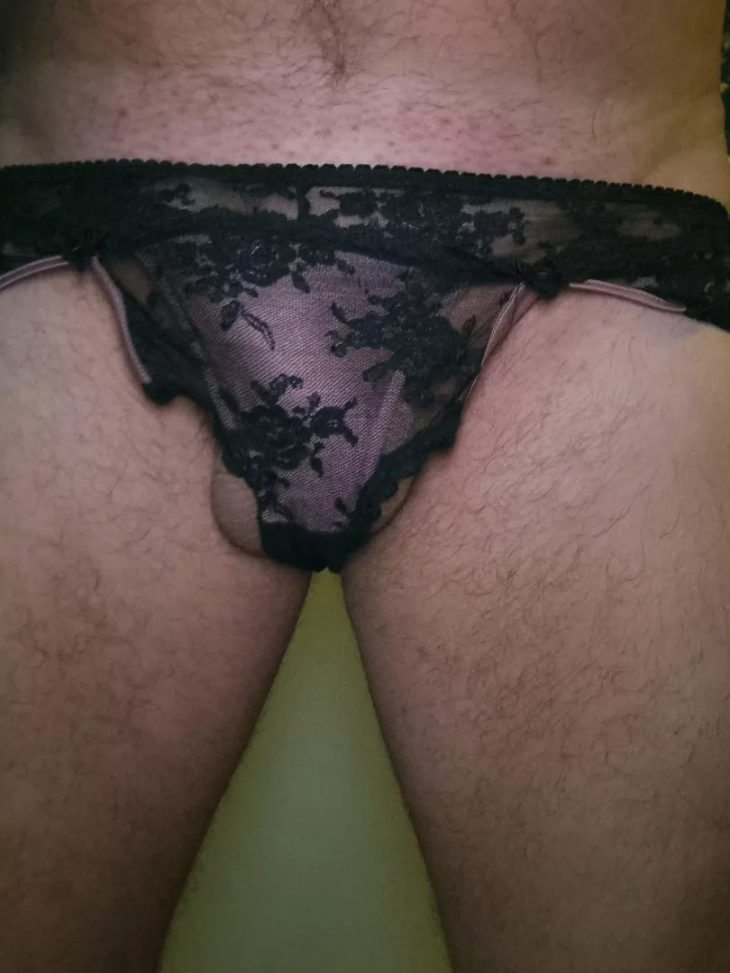 Black lace with hint of purple