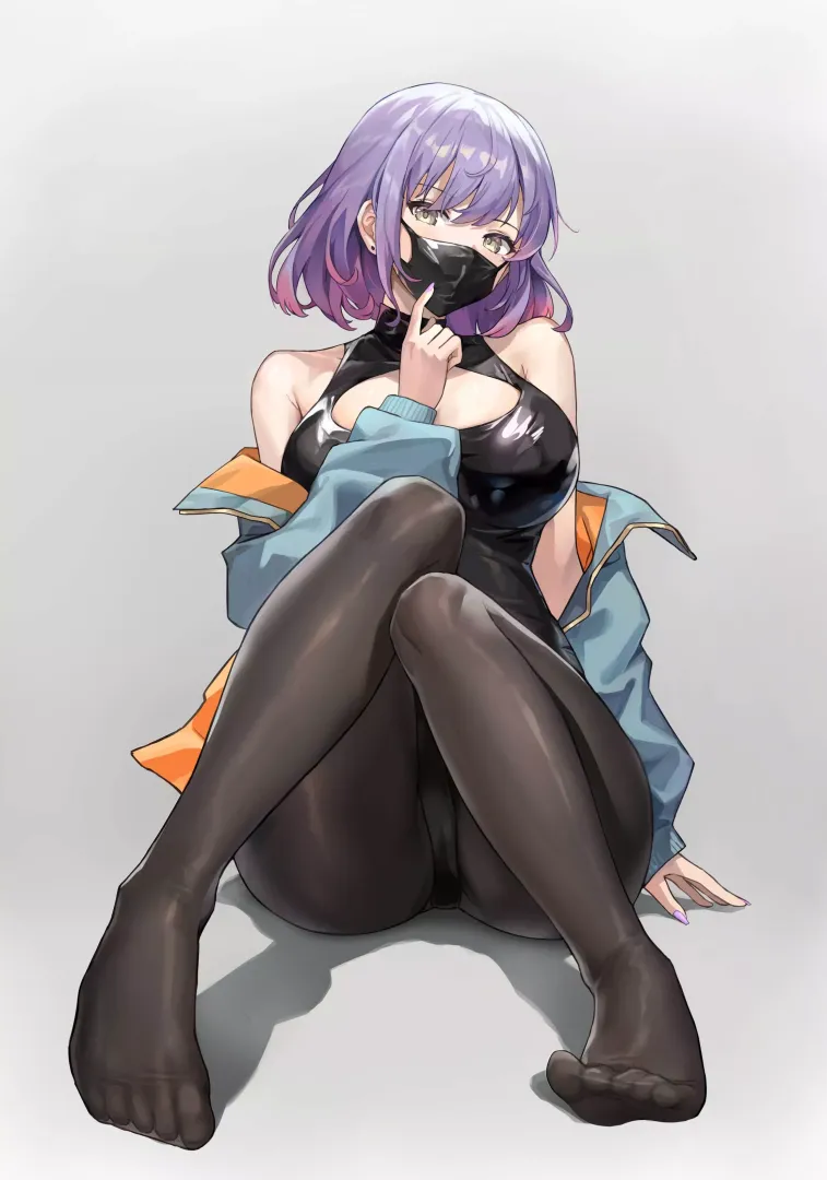 Black Mask, Bodysuit, and Pantyhose