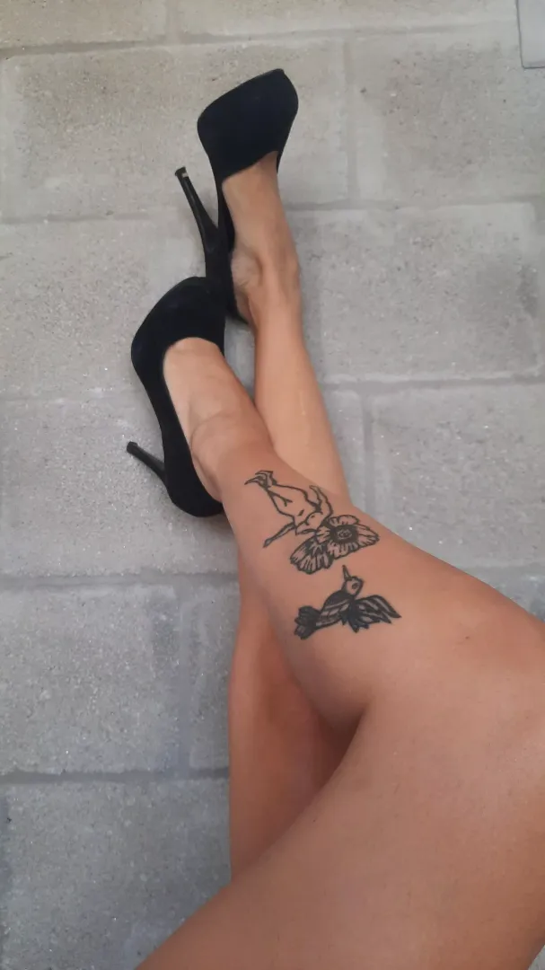 Black velvet heels