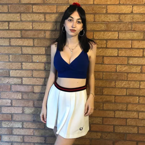 Blue and white