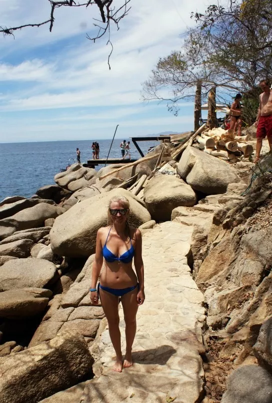 Blue bikini