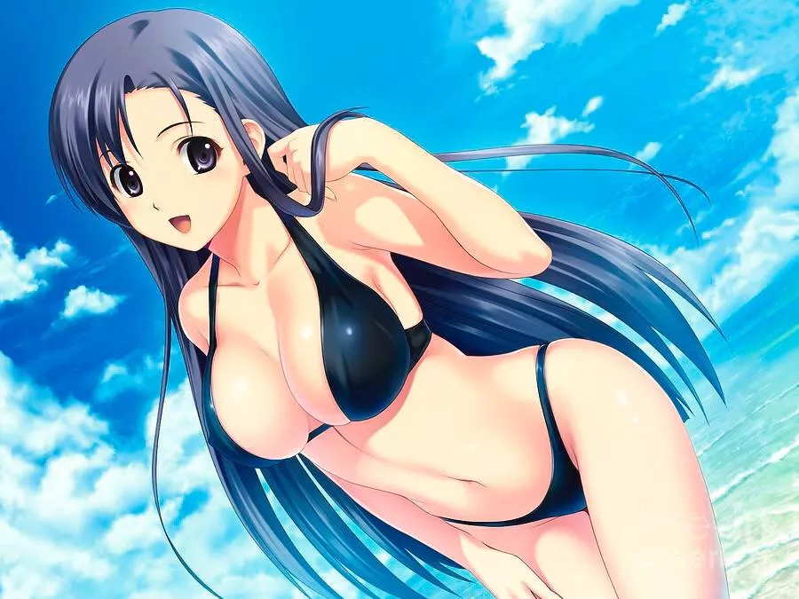 Blue haired babe