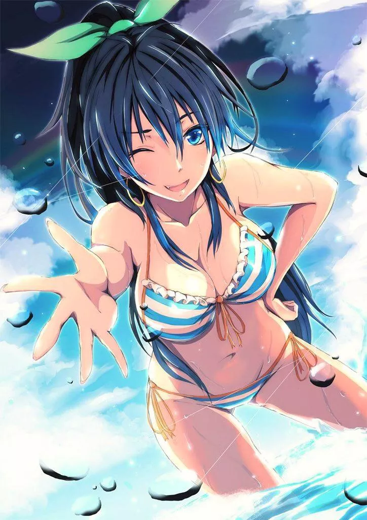 Blue haired baddie