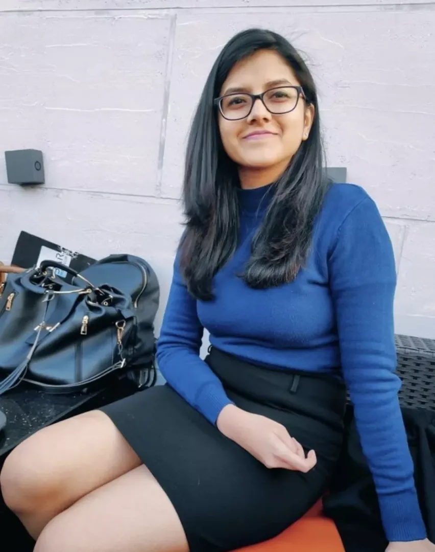 Blue sweater meat