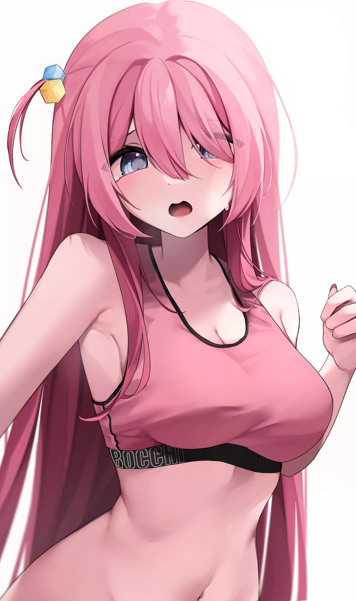 Bocchi Sweating In Her Sports Bra (Bocchi The Rock)