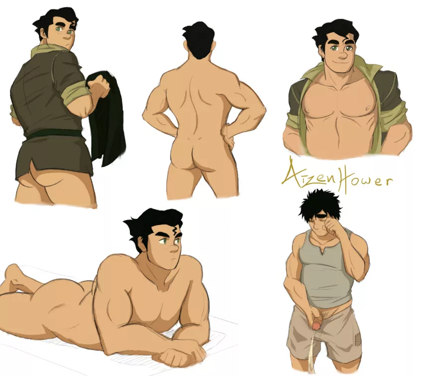 Bolin showing off his exposed physique