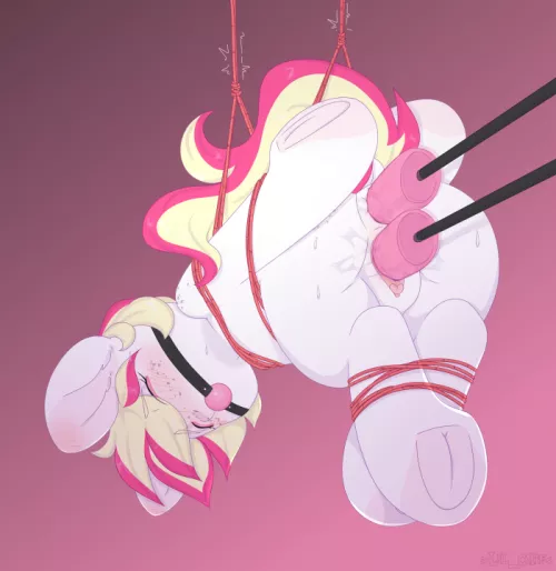 Bondage fucking machine fun (artist:lil_chif)