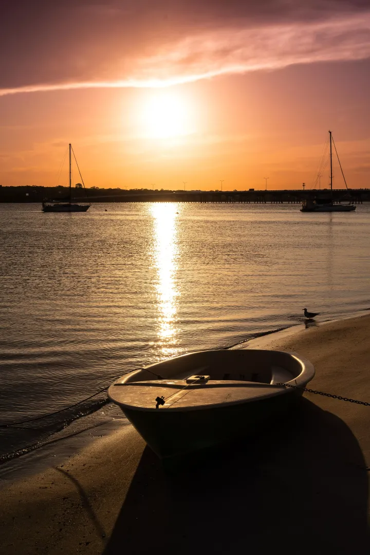 Bribie Island beach sunset, Australia