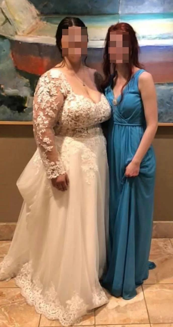 Bride and bridesmaid