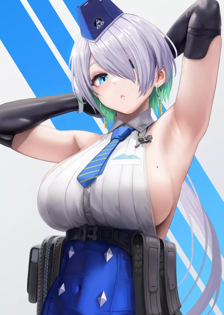Brid's smooth white armpits