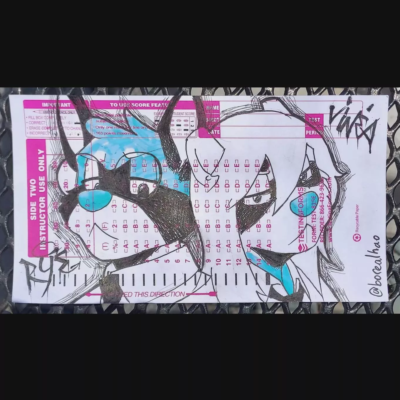 bro did NOT use a No. 2 pencil 