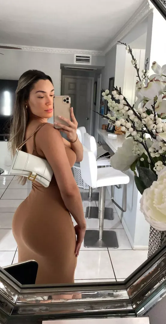 Brown tight dress