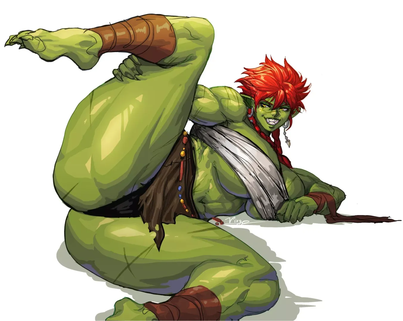 Bula showing her goods (VirgoArt) [OC]
