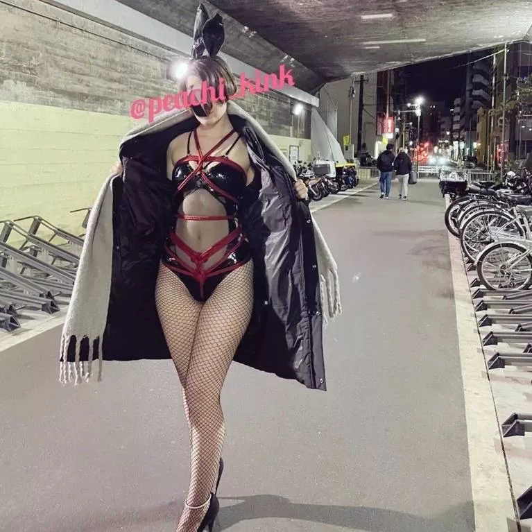 Bunny girl in the streets hoping for someone in the sheets