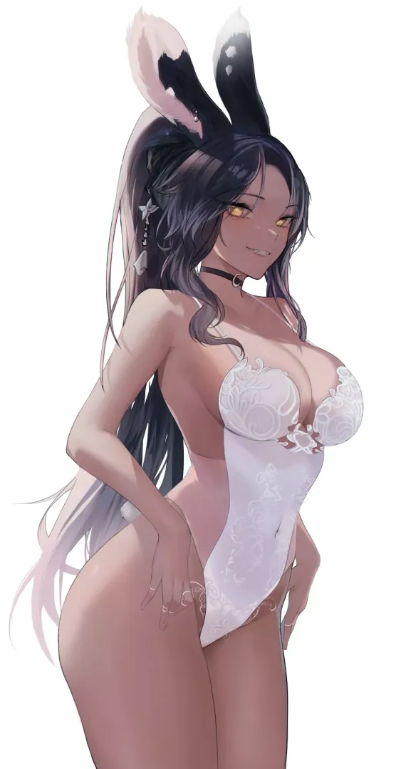 Bunny Girl White Leotard (Oni Noodle ) [Original]