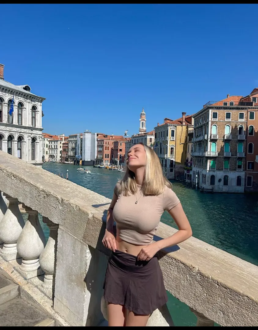 Busty blonde