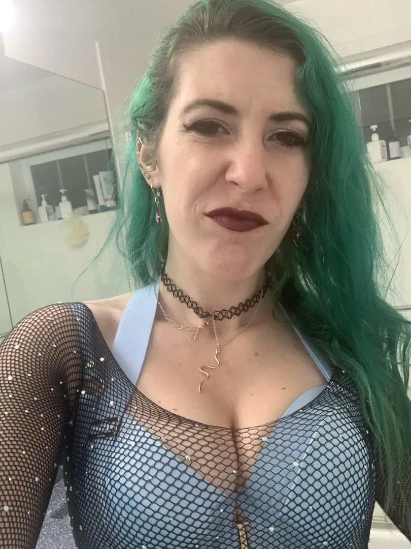 Busty in baby blue