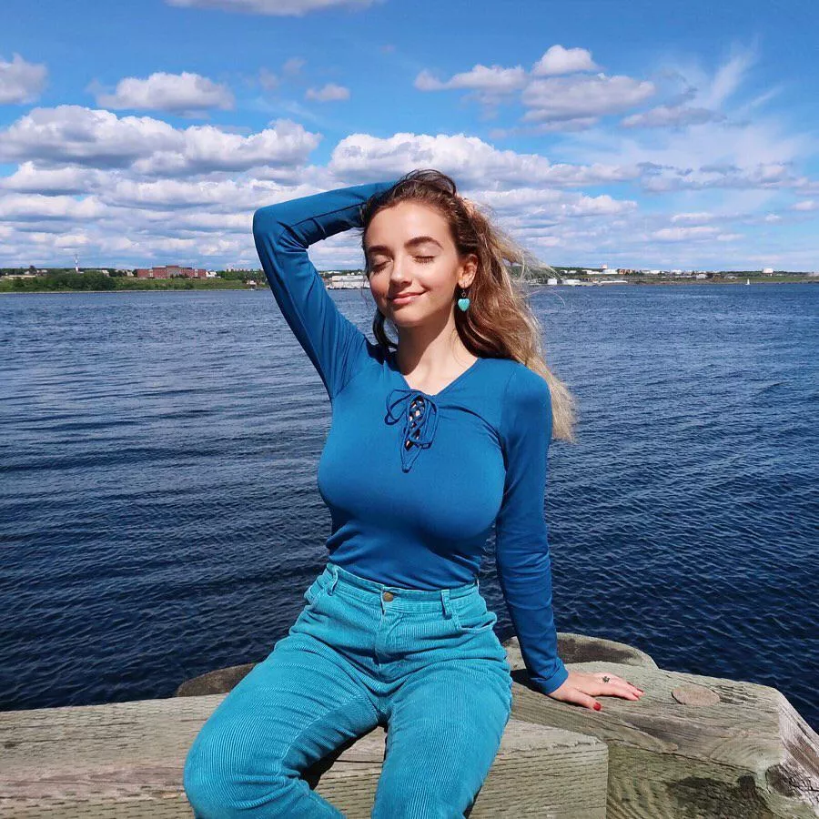 Busty in blue 