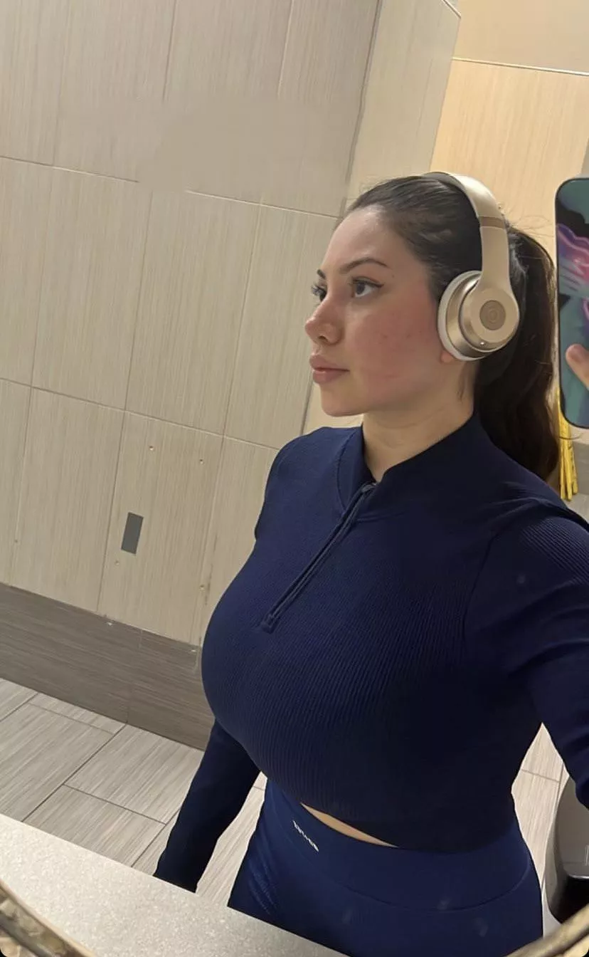 Busty in blue