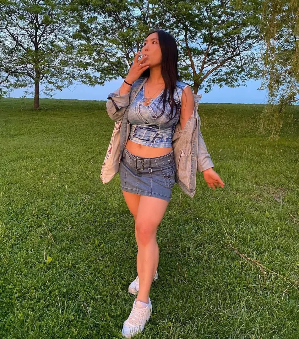 Busty in blue 
