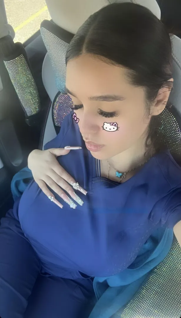 Busty in blue