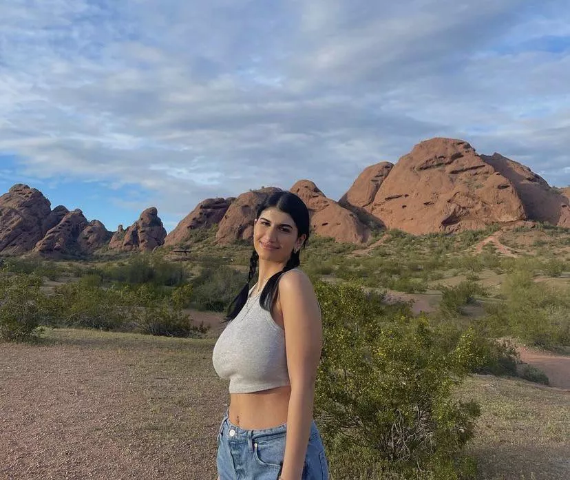 Busty in grey