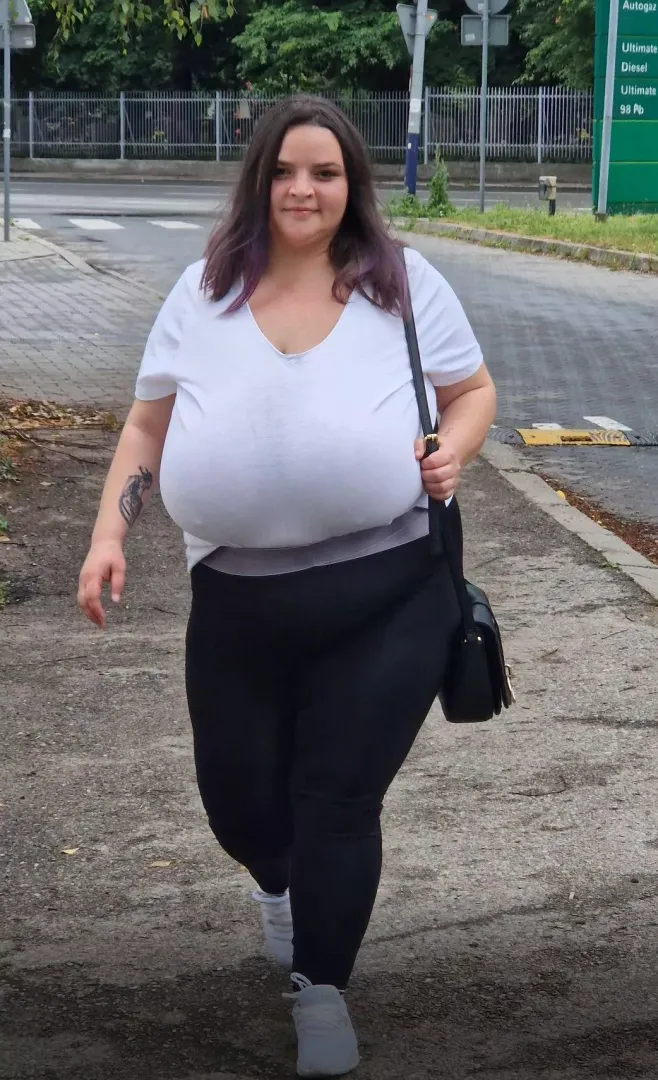 busty in the street