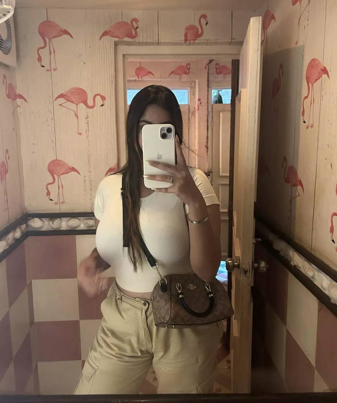 Busty in white 