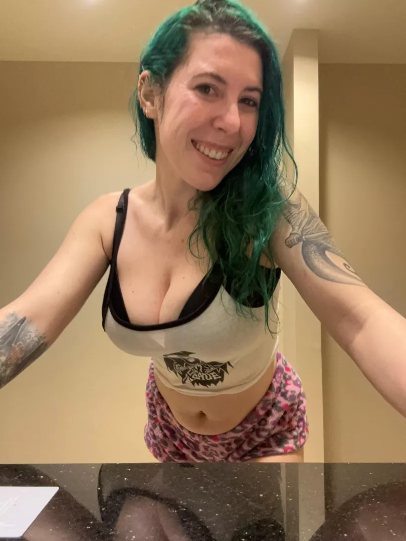 Busty smiles