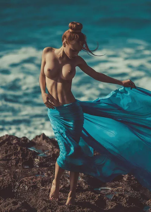 by the ocean