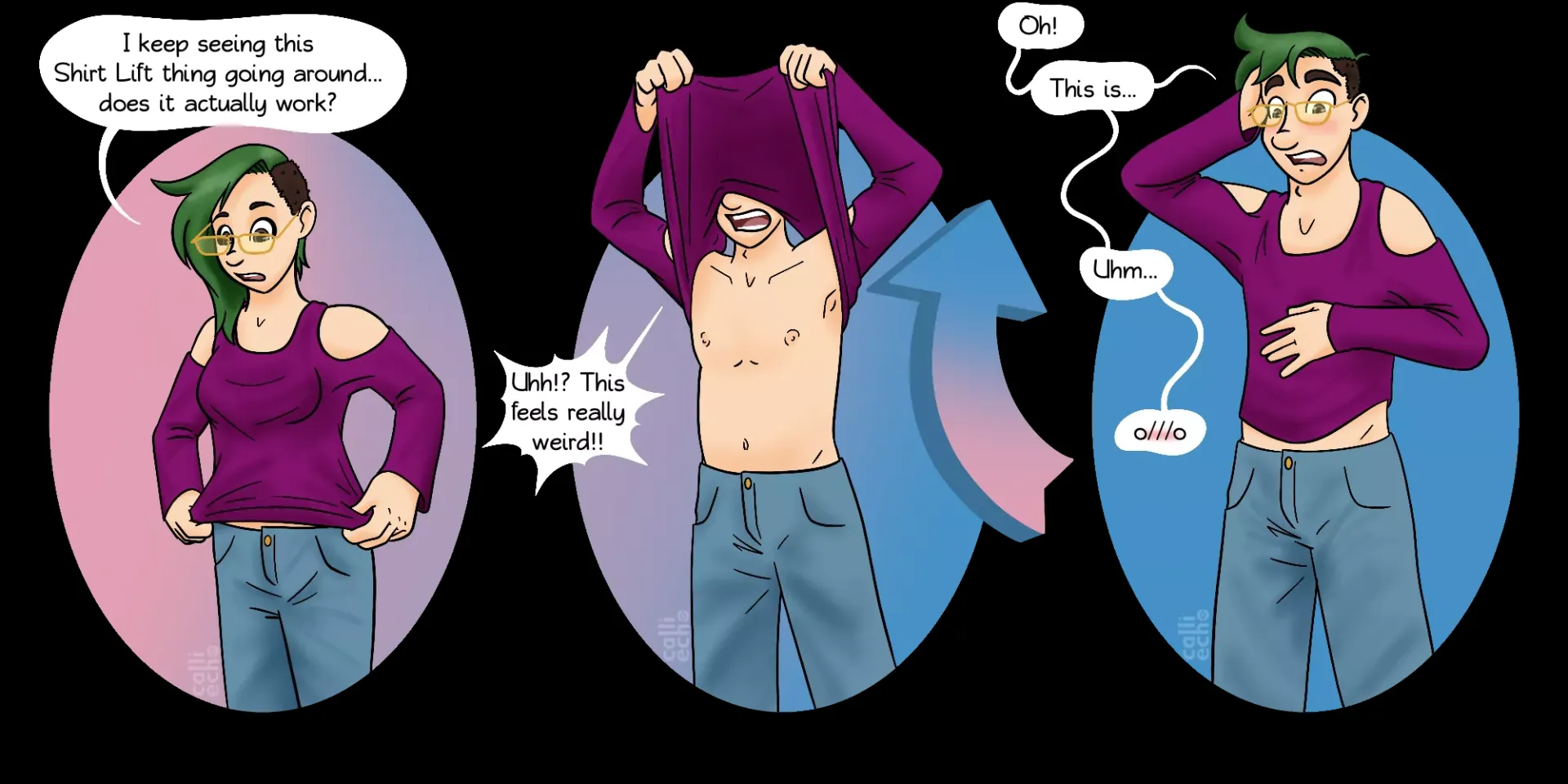 Calli's Shirt Lift - Masculinization Sequence