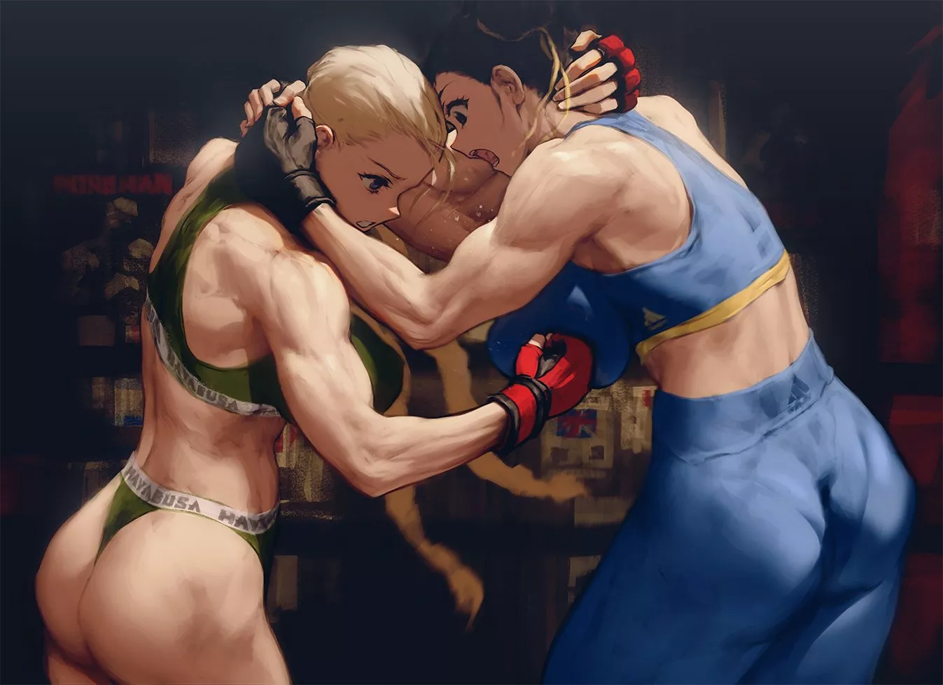 Cammy and Chun-Li Street Fighting (infi) [Street Fighter]
