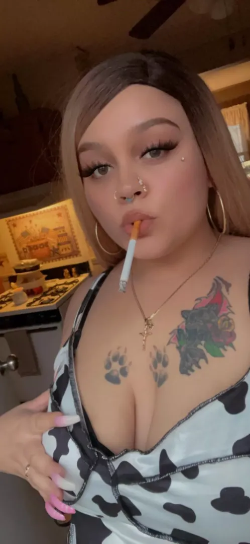 Can I smoke my cig while u go down on me