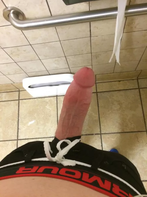 Can you keep quiet while I fuck you in the stall?