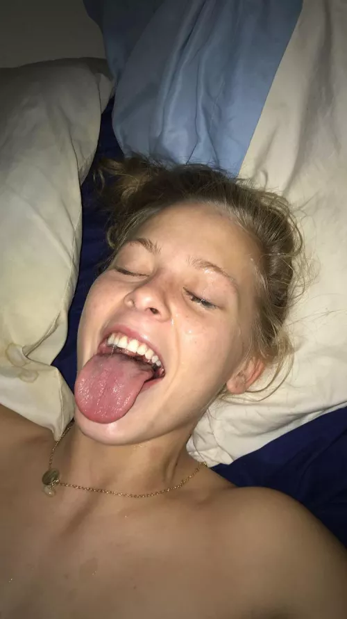 Can you tell she loves facials?