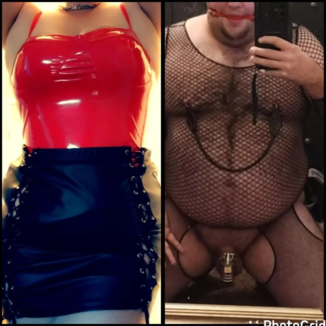 Can you tell who is in charge. On your knees for Goddess.