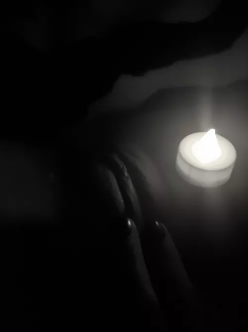 Candle lit. 