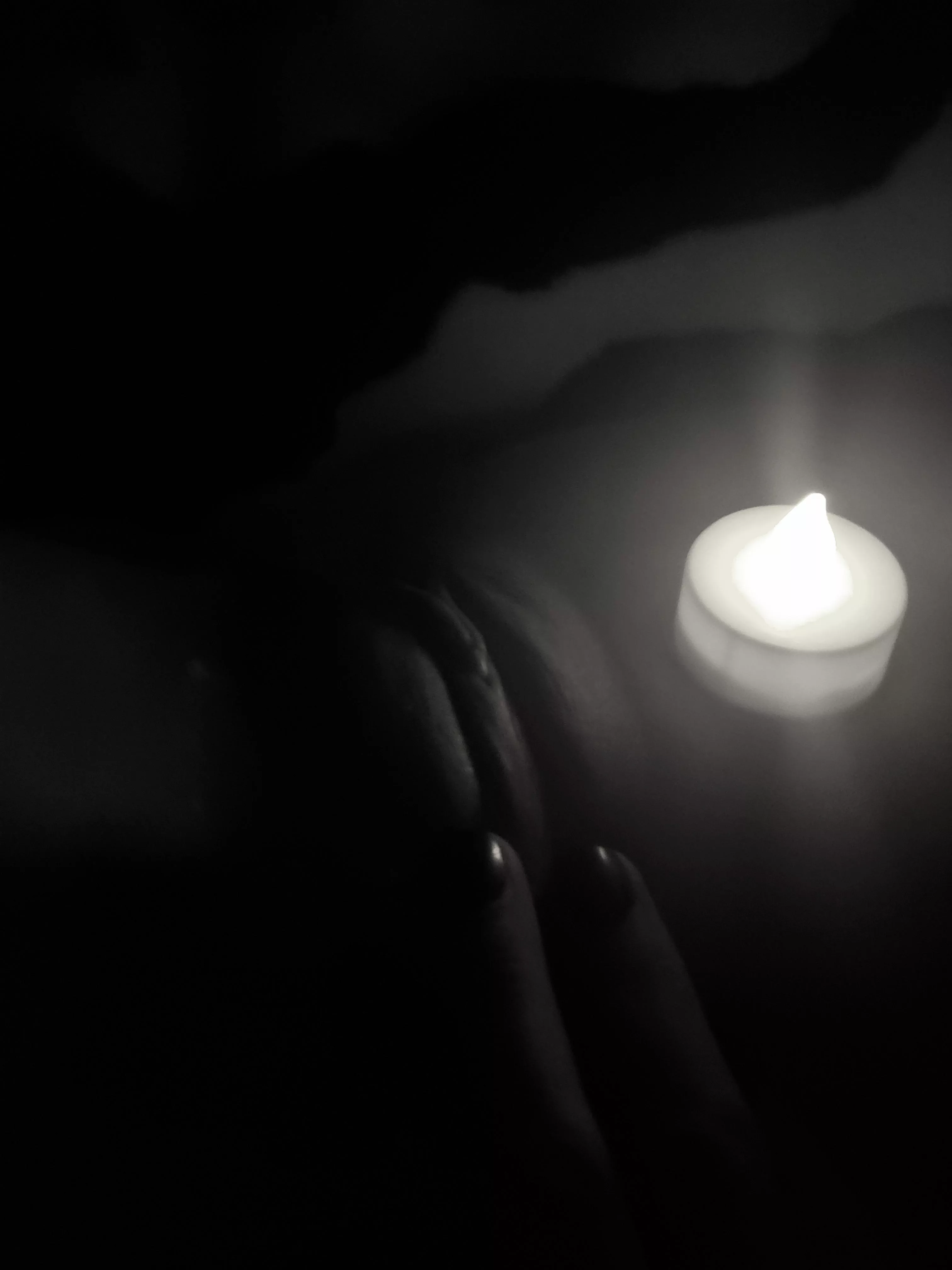 Candle lit. 