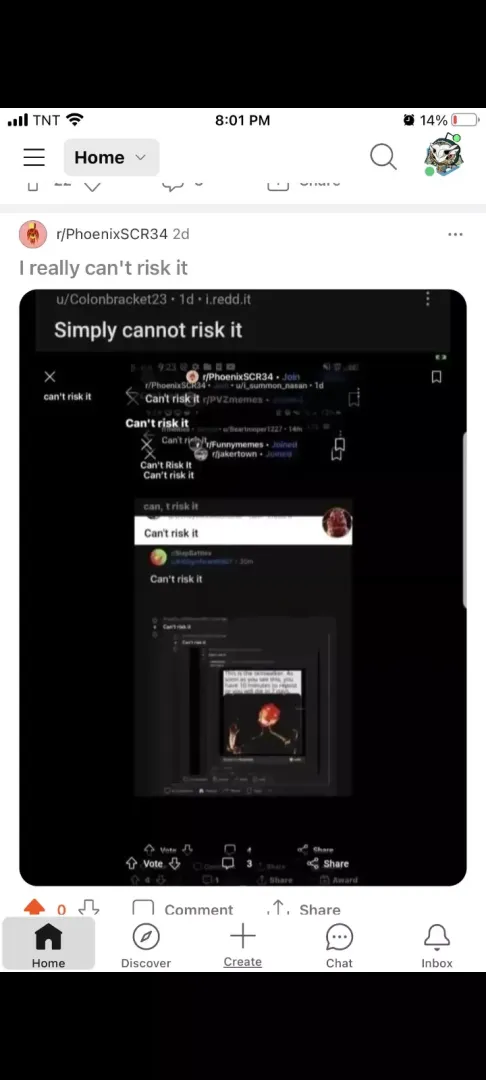Can't risk it