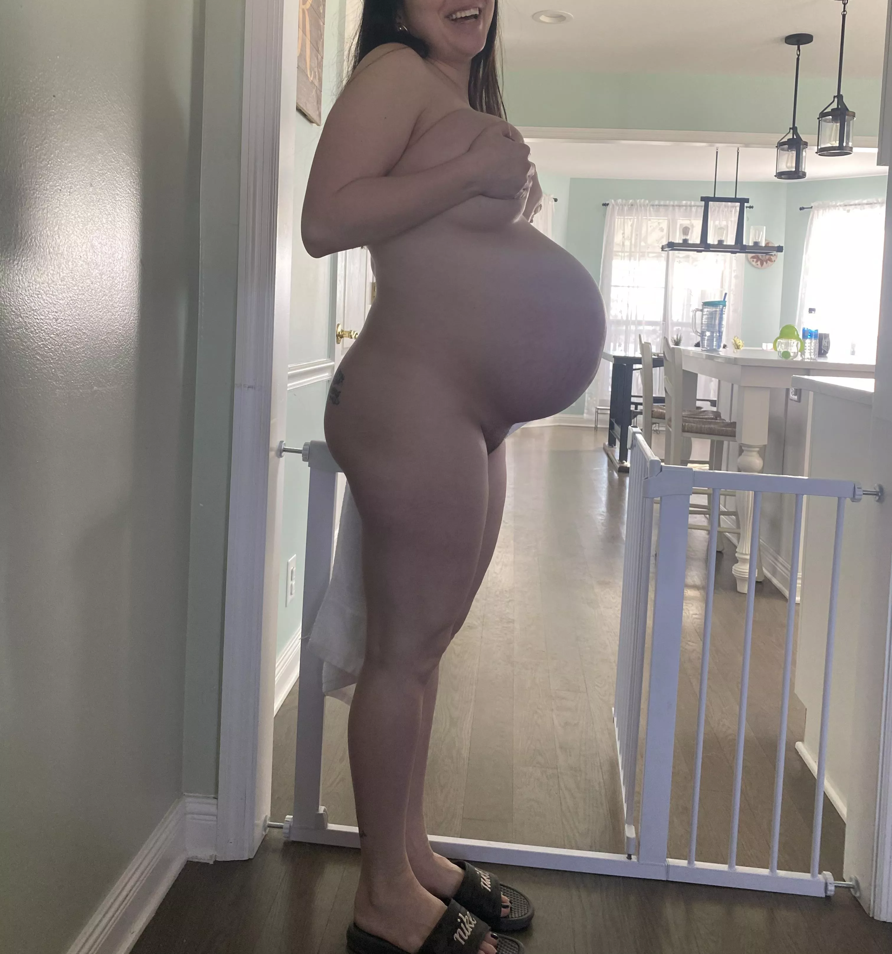Caught walking around the house naked!
