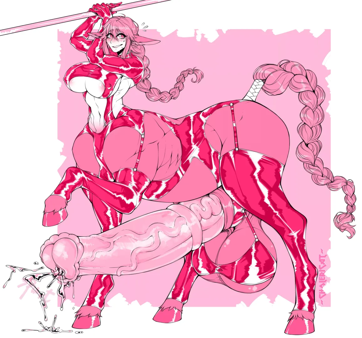 Centauress in latex (cholericat)