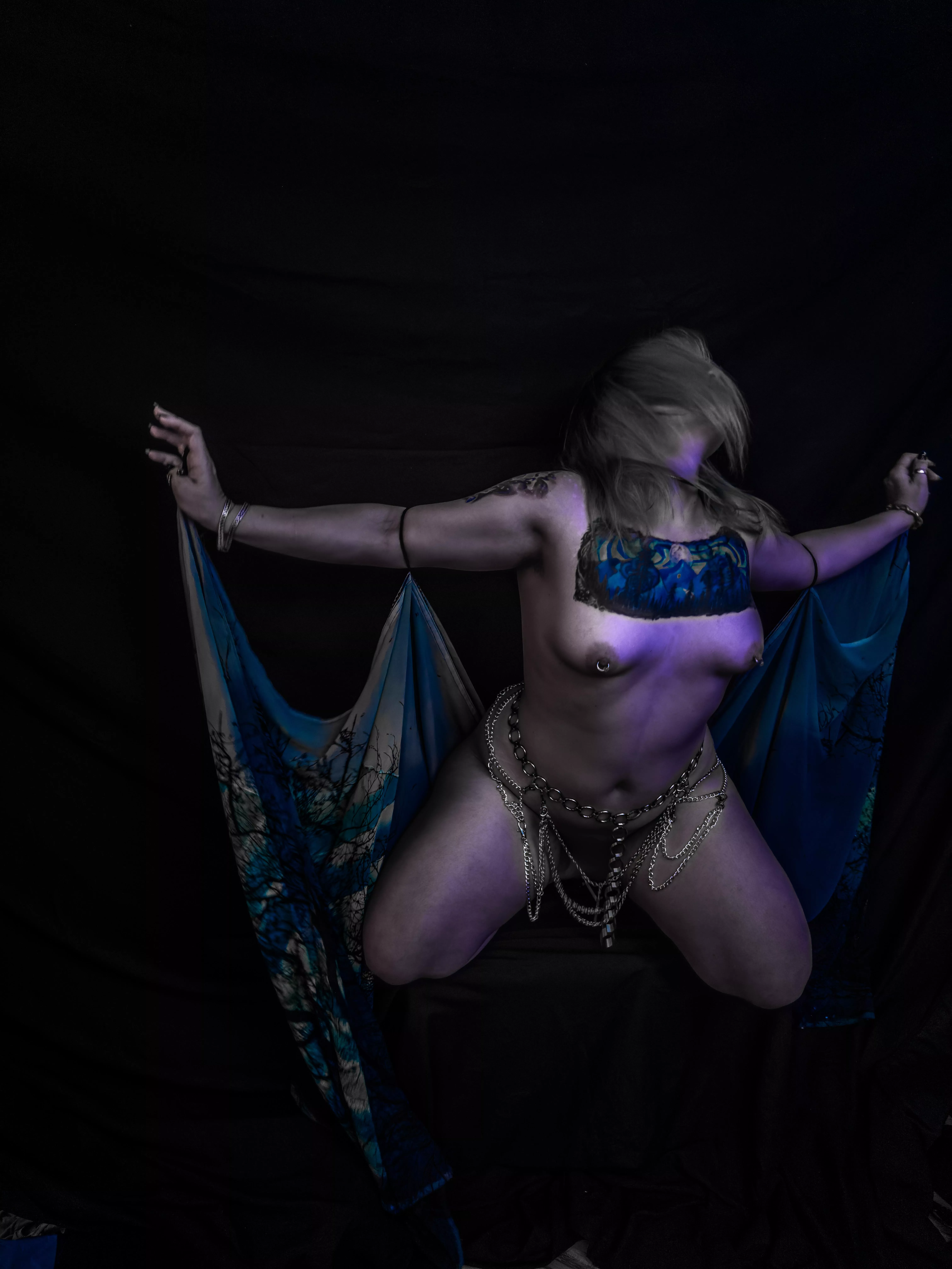 Chained in blue…
