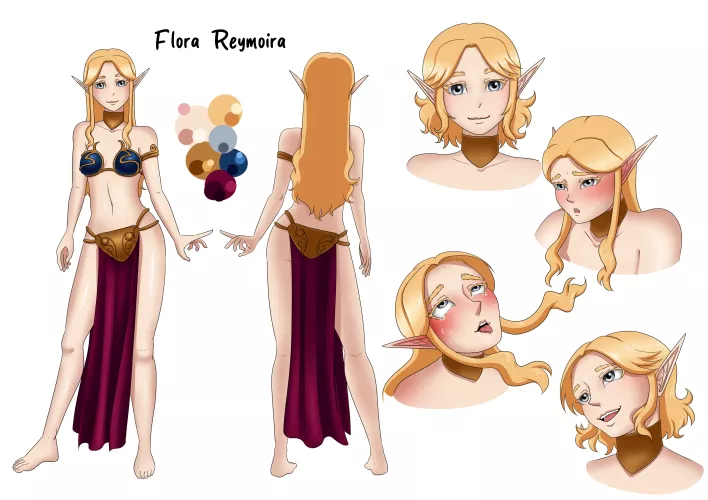 Character sheet for my upcoming NSFW 18+ GL/Yuri comic [The Lusty Dragon Mistress] - updates on the comic in my twitter and discord (links in the comments)
