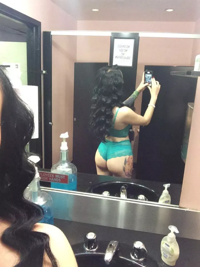 Checking the view from behind